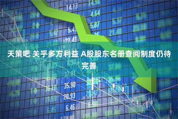 天策吧 关乎多方利益 A股股东名册查阅制度仍待完善