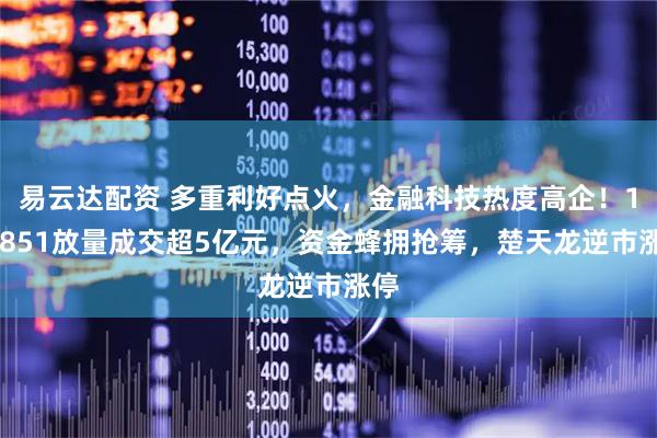 易云达配资 多重利好点火，金融科技热度高企！159851放量成交超5亿元，资金蜂拥抢筹，楚天龙逆市涨停