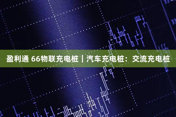 盈利通 66物联充电桩｜汽车充电桩：交流充电桩