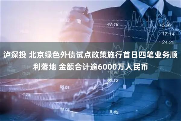 泸深投 北京绿色外债试点政策施行首日四笔业务顺利落地 金额合计逾6000万人民币