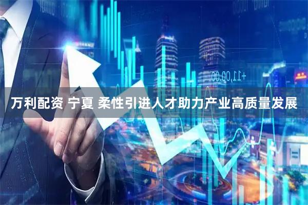 万利配资 宁夏 柔性引进人才助力产业高质量发展
