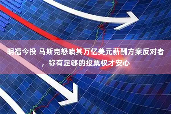 明福今投 马斯克怒喷其万亿美元薪酬方案反对者，称有足够的投票权才安心